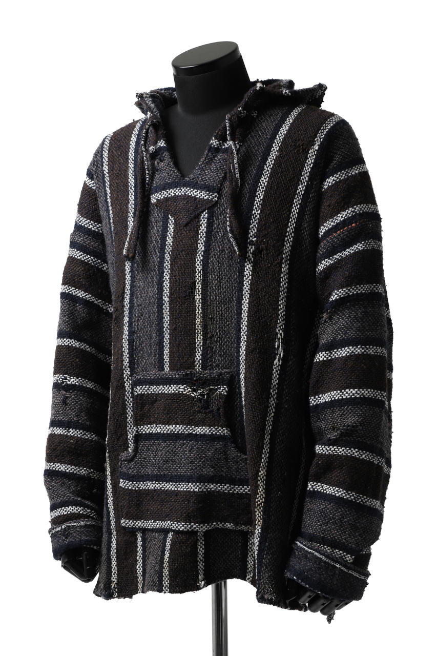 画像をギャラリービューアに読み込む, RESURRECTION HANDMADE distressed rag hoodie (MULTI STRIPE)