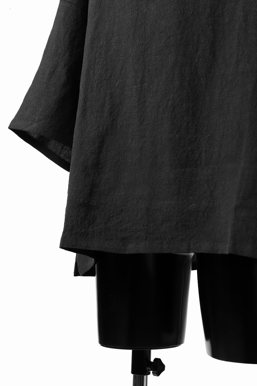 画像をギャラリービューアに読み込む, ISAMU KATAYAMA BACKLASH SOFT LINEN PULLOVER SHIRT (BLACK)