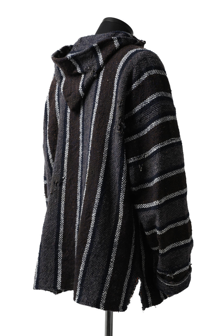 画像をギャラリービューアに読み込む, RESURRECTION HANDMADE distressed rag hoodie (MULTI STRIPE)