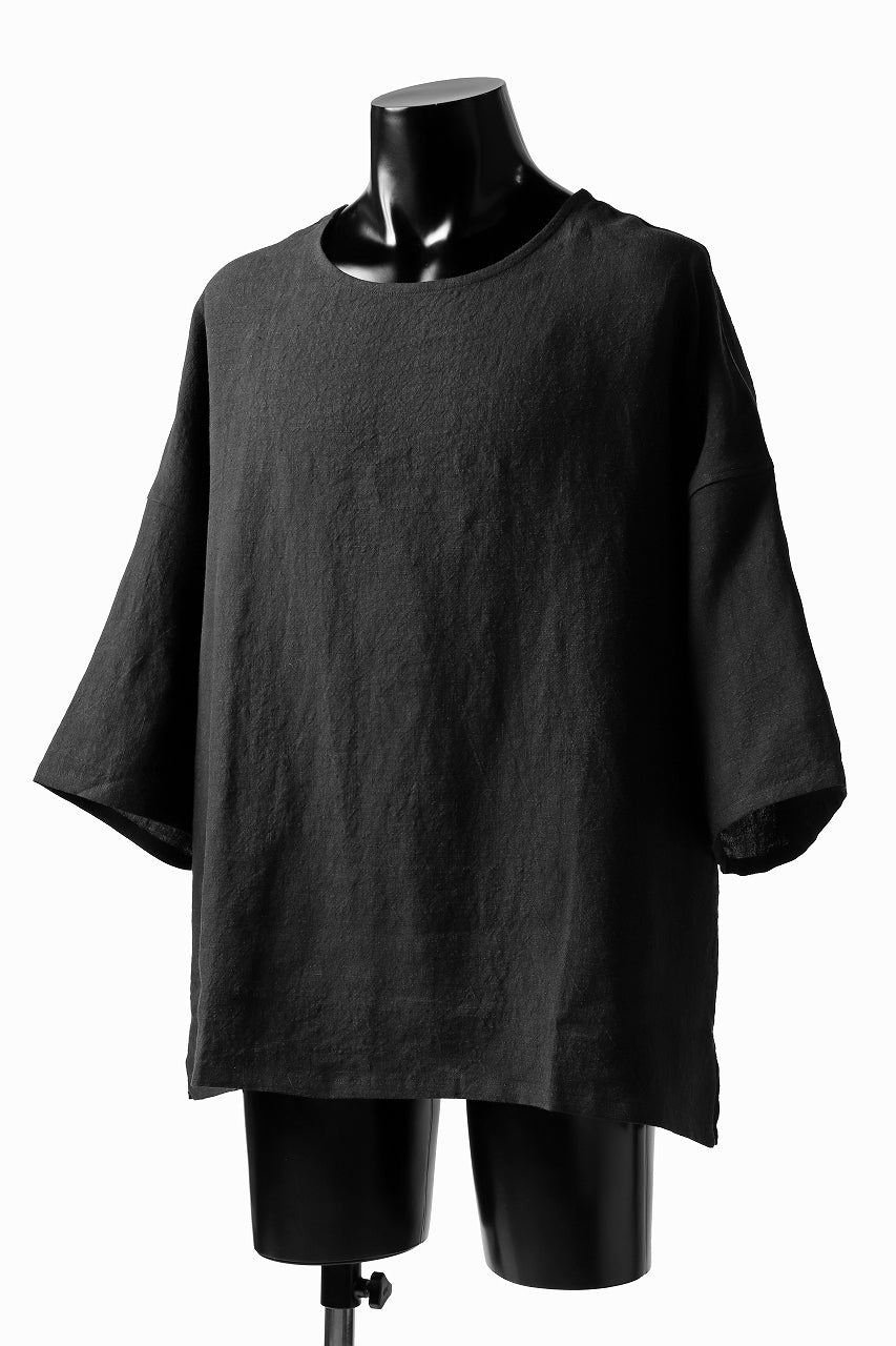 画像をギャラリービューアに読み込む, ISAMU KATAYAMA BACKLASH SOFT LINEN PULLOVER SHIRT (BLACK)