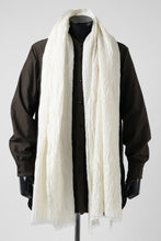 Load image into Gallery viewer, KLASICA GLACIER FLUFFY STOLE / SHRINK SILK (EGG SHELL)
