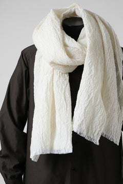 Load image into Gallery viewer, KLASICA GLACIER FLUFFY STOLE / SHRINK SILK (EGG SHELL)