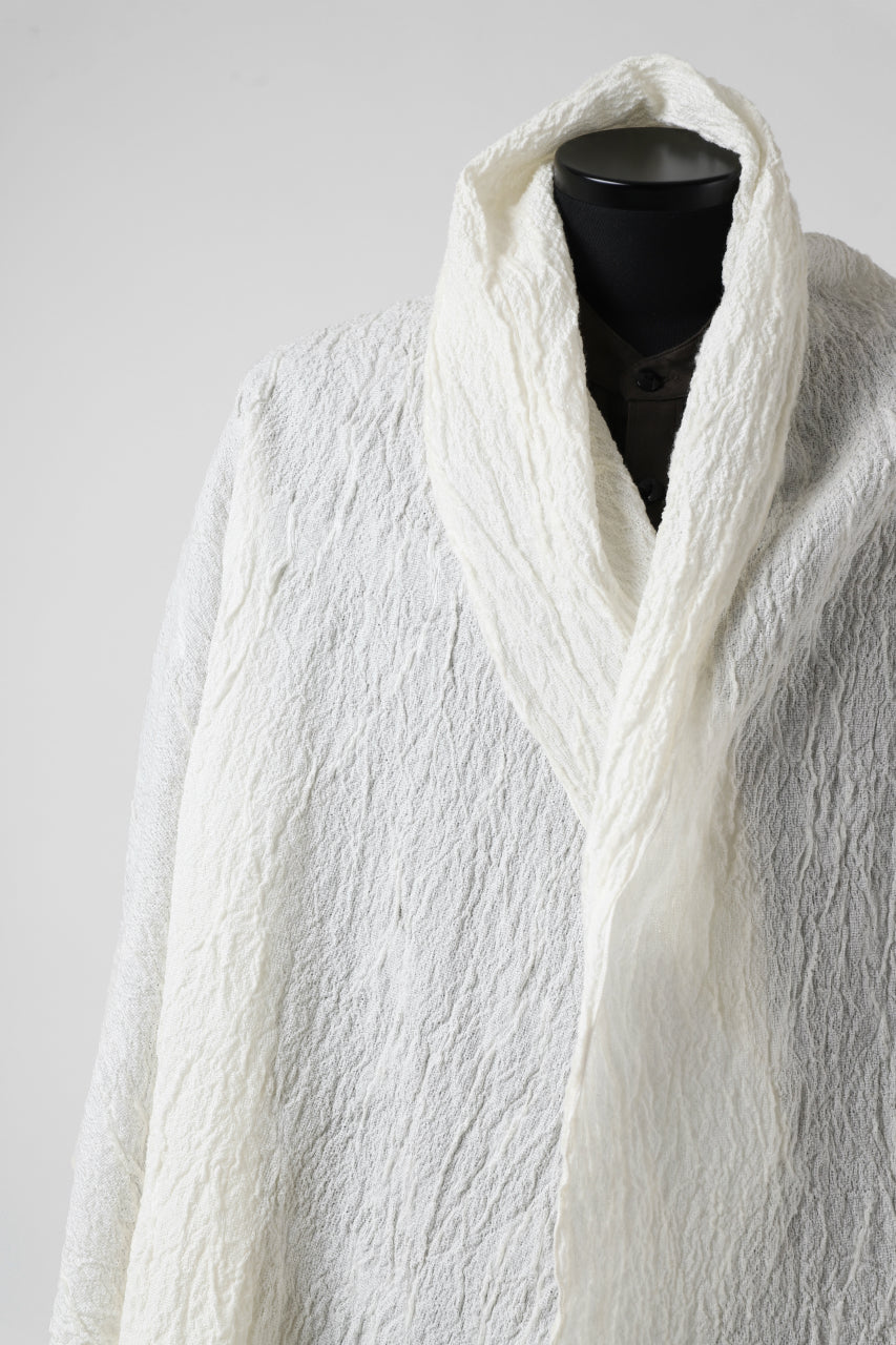 Load image into Gallery viewer, KLASICA GLACIER FLUFFY STOLE / SHRINK SILK (EGG SHELL)