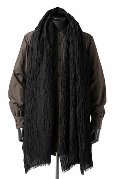 Load image into Gallery viewer, KLASICA GLACIER FLUFFY STOLE / SHRINK SILK (BLACK)