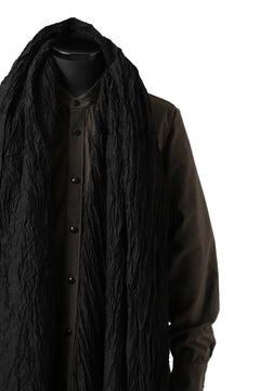 Load image into Gallery viewer, KLASICA GLACIER FLUFFY STOLE / SHRINK SILK (BLACK)