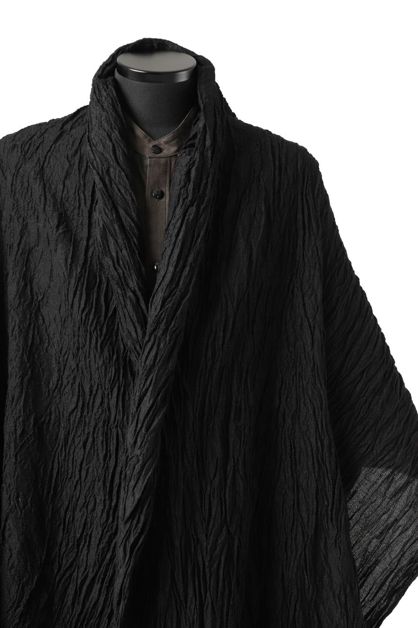 Load image into Gallery viewer, KLASICA GLACIER FLUFFY STOLE / SHRINK SILK (BLACK)