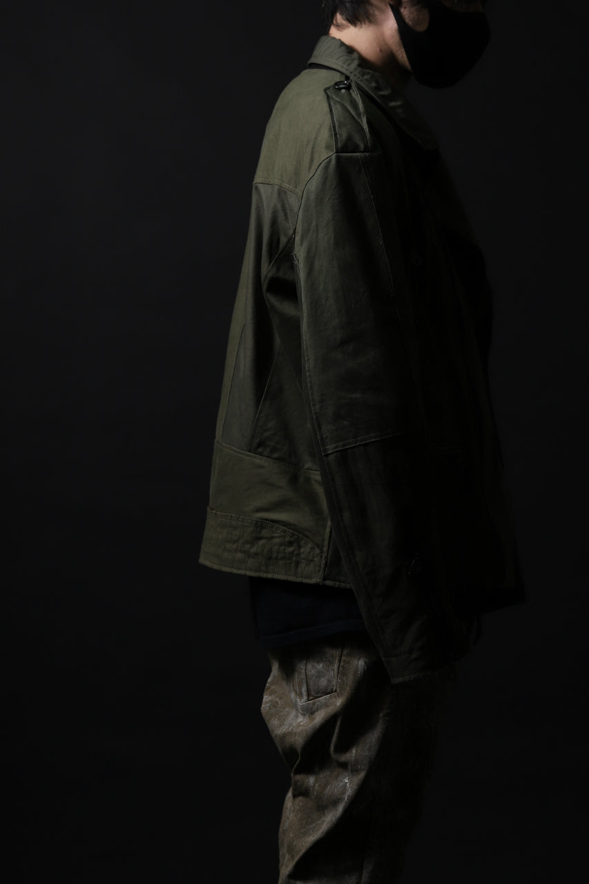 画像をギャラリービューアに読み込む, BACKLASH xx LOOM exclusive The Re-BUILD VINTAGE CUSTOM DOUBLE RIDERS JACKET (ARMY FIELD-A)