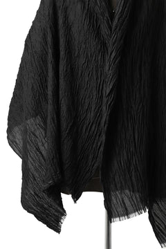 Load image into Gallery viewer, KLASICA GLACIER FLUFFY STOLE / SHRINK SILK (BLACK)