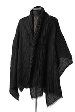 Load image into Gallery viewer, KLASICA GLACIER FLUFFY STOLE / SHRINK SILK (BLACK)
