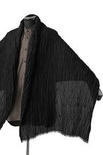 Load image into Gallery viewer, KLASICA GLACIER FLUFFY STOLE / SHRINK SILK (BLACK)
