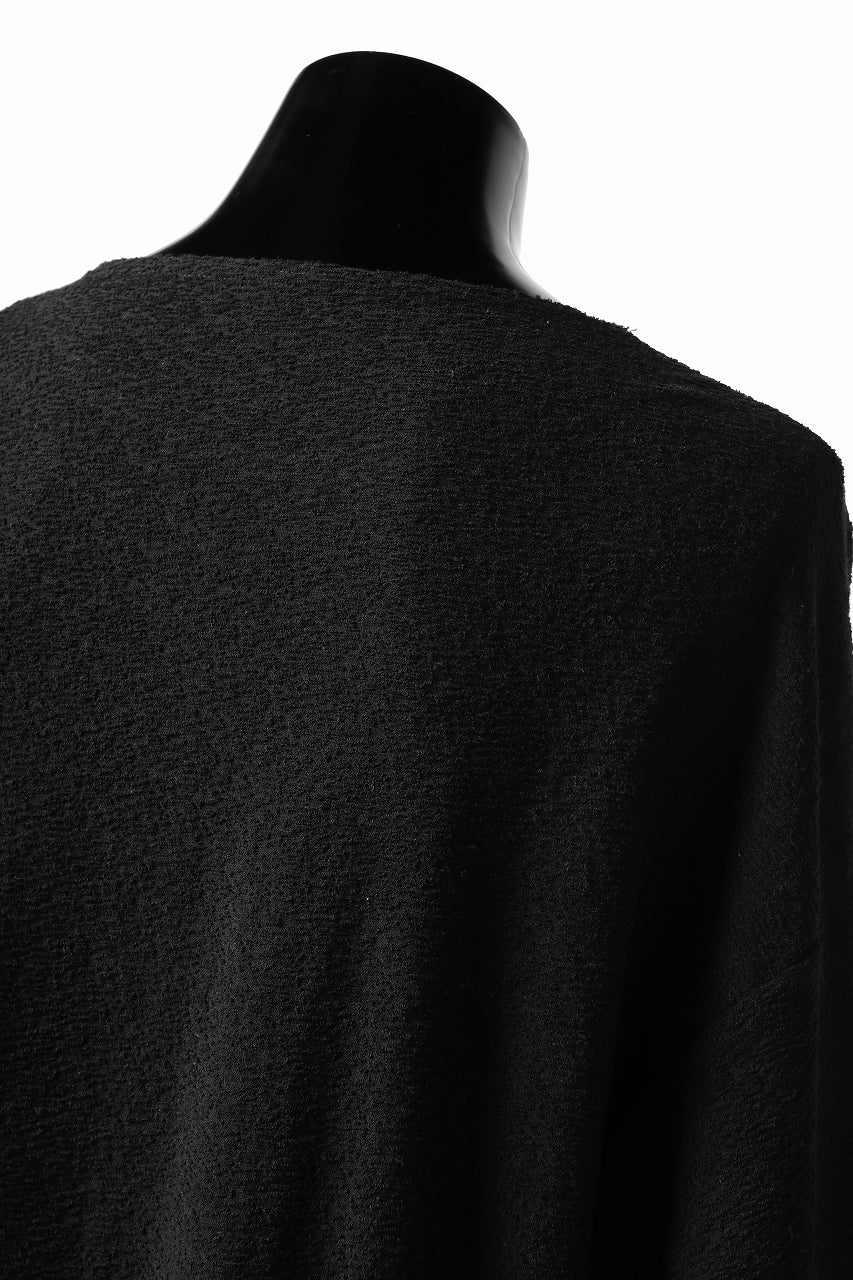 画像をギャラリービューアに読み込む, ISAMU KATAYAMA BACKLASH OVER FIT CUT & SEWN / RANDOM PILE FABRIC (BLACK)