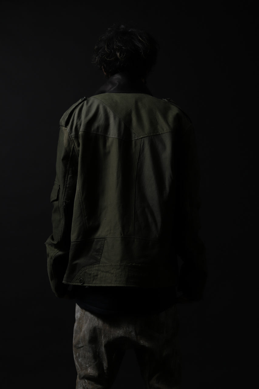 画像をギャラリービューアに読み込む, BACKLASH xx LOOM exclusive The Re-BUILD VINTAGE CUSTOM DOUBLE RIDERS JACKET (ARMY FIELD-A)