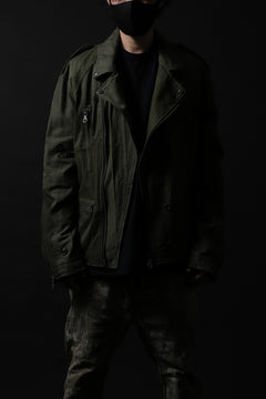 画像をギャラリービューアに読み込む, BACKLASH xx LOOM exclusive The Re-BUILD VINTAGE CUSTOM DOUBLE RIDERS JACKET (ARMY FIELD-A)