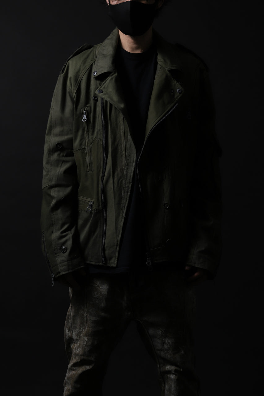 画像をギャラリービューアに読み込む, BACKLASH xx LOOM exclusive The Re-BUILD VINTAGE CUSTOM DOUBLE RIDERS JACKET (ARMY FIELD-A)