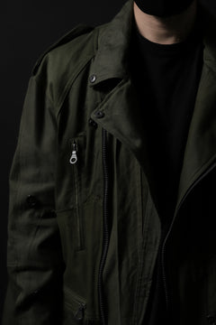 画像をギャラリービューアに読み込む, BACKLASH xx LOOM exclusive The Re-BUILD VINTAGE CUSTOM DOUBLE RIDERS JACKET (ARMY FIELD-A)