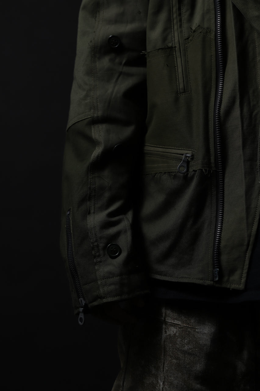 画像をギャラリービューアに読み込む, BACKLASH xx LOOM exclusive The Re-BUILD VINTAGE CUSTOM DOUBLE RIDERS JACKET (ARMY FIELD-A)