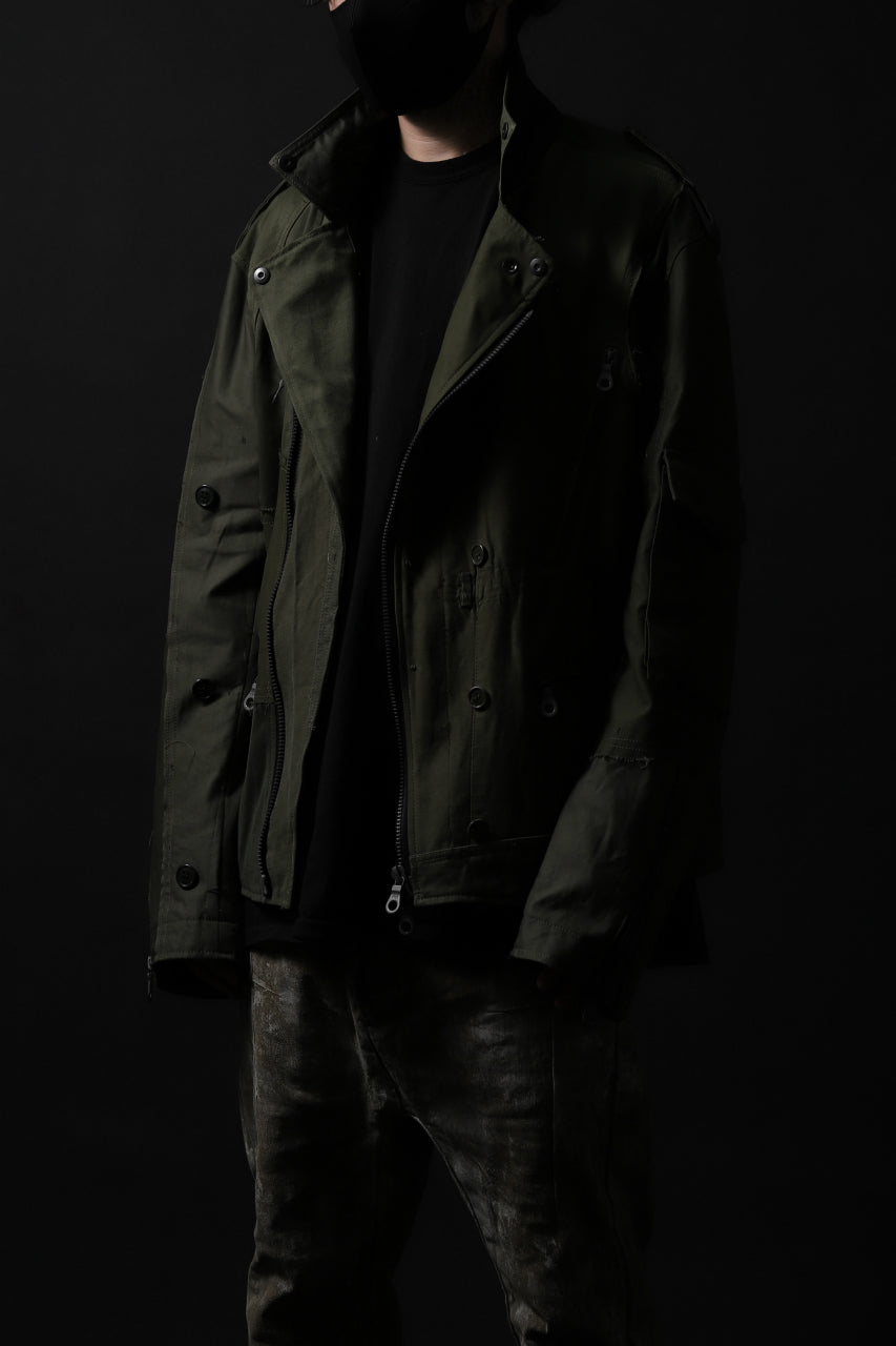 画像をギャラリービューアに読み込む, BACKLASH xx LOOM exclusive The Re-BUILD VINTAGE CUSTOM DOUBLE RIDERS JACKET (ARMY FIELD-A)