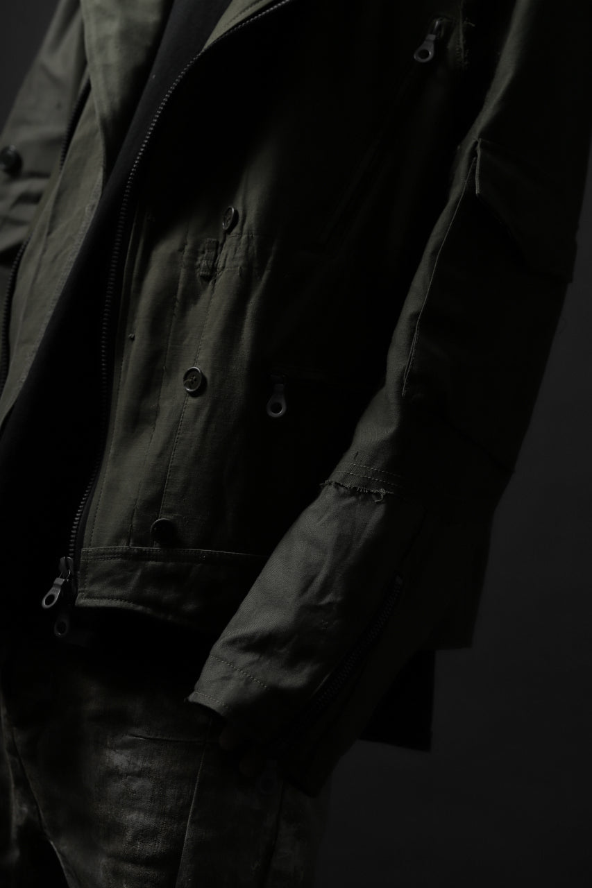 画像をギャラリービューアに読み込む, BACKLASH xx LOOM exclusive The Re-BUILD VINTAGE CUSTOM DOUBLE RIDERS JACKET (ARMY FIELD-A)