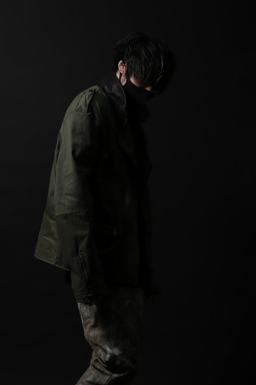 画像をギャラリービューアに読み込む, BACKLASH xx LOOM exclusive The Re-BUILD VINTAGE CUSTOM DOUBLE RIDERS JACKET (ARMY FIELD-A)