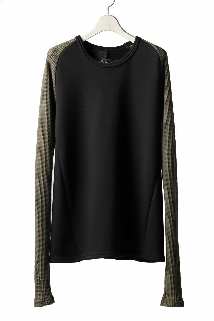 画像をギャラリービューアに読み込む, A.F ARTEFACT exclusive RAGLAN PULL OVER TOPS / BOMBERHEAT® x  WAFFLE (BLACK x KHAKI)