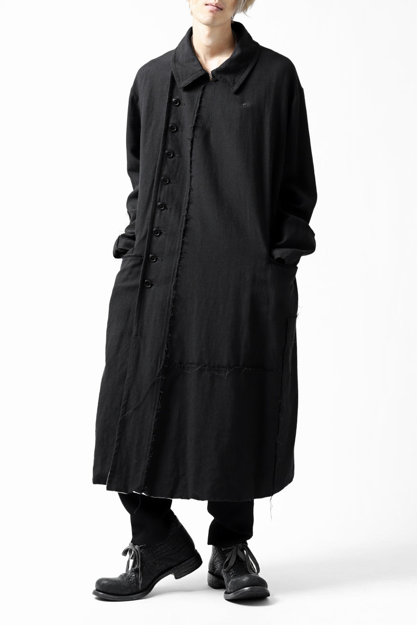 画像をギャラリービューアに読み込む, KLASICA HM-C DOUBLE BREASTED COAT / MONOTONE HOUND TOOTH (BLACK)