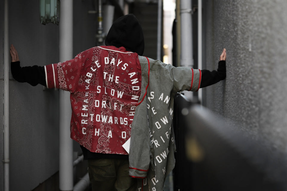 画像をギャラリービューアに読み込む, READYMADE BANDANA BASEBALL SHIRT (RED ASORT #B)