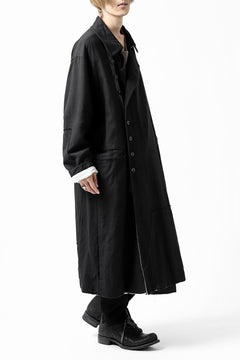 画像をギャラリービューアに読み込む, KLASICA HM-C DOUBLE BREASTED COAT / MONOTONE HOUND TOOTH (BLACK)
