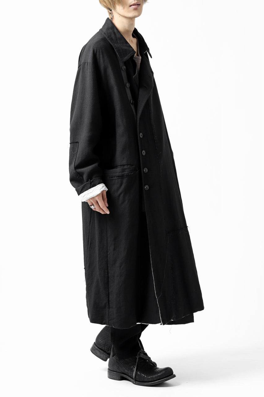 画像をギャラリービューアに読み込む, KLASICA HM-C DOUBLE BREASTED COAT / MONOTONE HOUND TOOTH (BLACK)