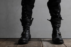 画像をギャラリービューアに読み込む, m.a+ goodyear tall buckle back zipper boots / S1C3Z/VAM (BLACK)
