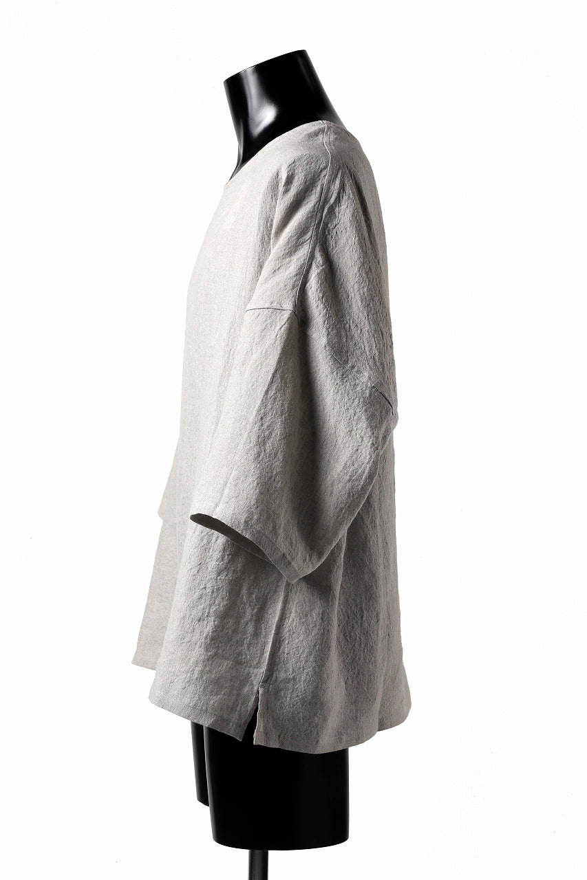 画像をギャラリービューアに読み込む, ISAMU KATAYAMA BACKLASH SOFT LINEN PULLOVER SHIRT (BEIGE)