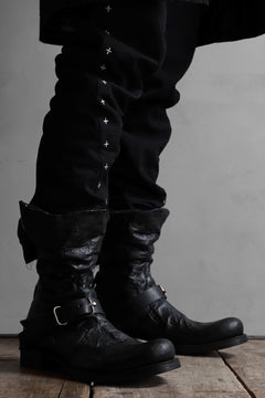 画像をギャラリービューアに読み込む, m.a+ goodyear tall buckle back zipper boots / S1C3Z/VAM (BLACK)