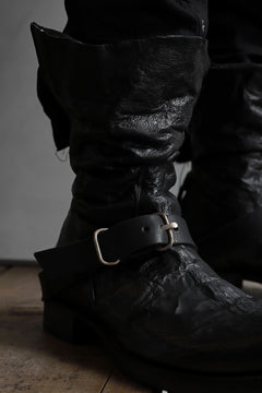 画像をギャラリービューアに読み込む, m.a+ goodyear tall buckle back zipper boots / S1C3Z/VAM (BLACK)