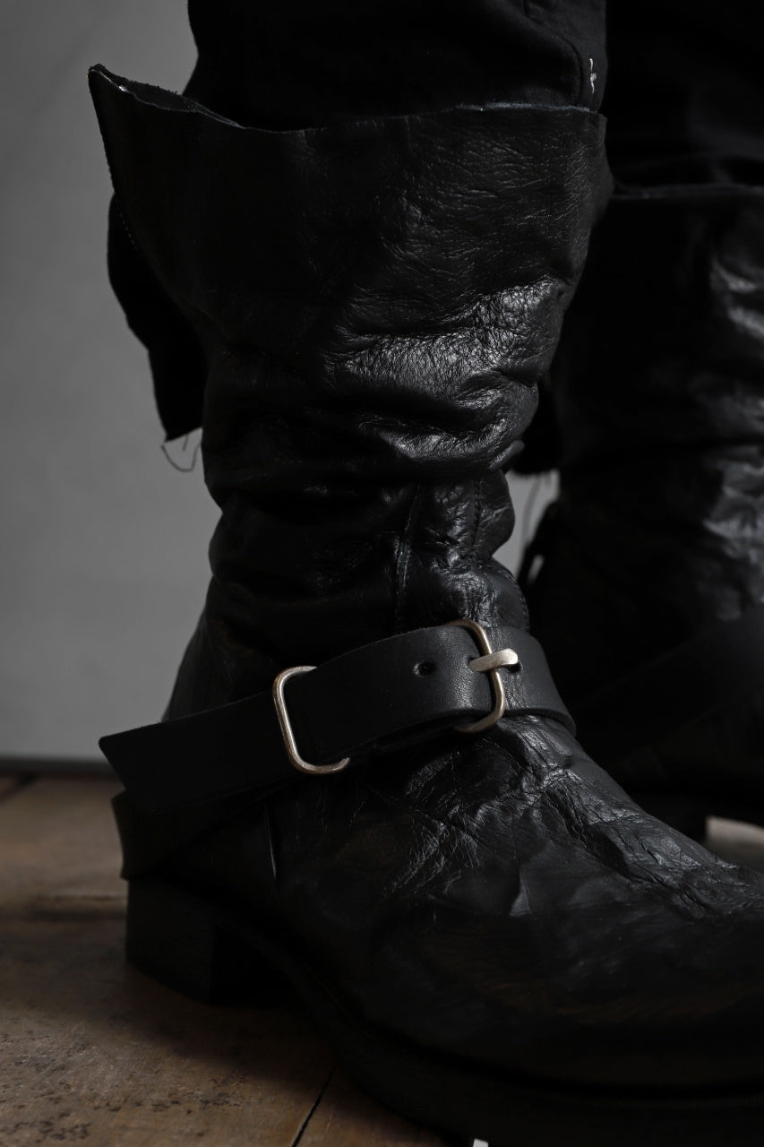 画像をギャラリービューアに読み込む, m.a+ goodyear tall buckle back zipper boots / S1C3Z/VAM (BLACK)