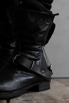 画像をギャラリービューアに読み込む, m.a+ goodyear tall buckle back zipper boots / S1C3Z/VAM (BLACK)