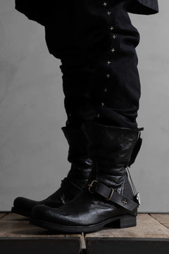 画像をギャラリービューアに読み込む, m.a+ goodyear tall buckle back zipper boots / S1C3Z/VAM (BLACK)