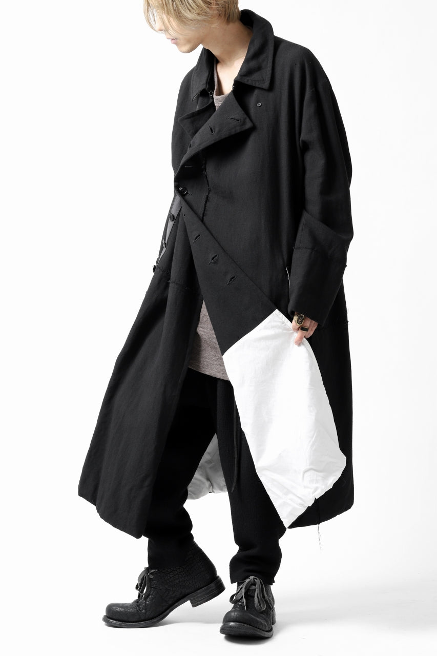 画像をギャラリービューアに読み込む, KLASICA HM-C DOUBLE BREASTED COAT / MONOTONE HOUND TOOTH (BLACK)