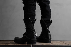 画像をギャラリービューアに読み込む, m.a+ goodyear tall buckle back zipper boots / S1C3Z/VAM (BLACK)