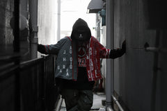 画像をギャラリービューアに読み込む, READYMADE BANDANA BASEBALL SHIRT (RED ASORT #A)