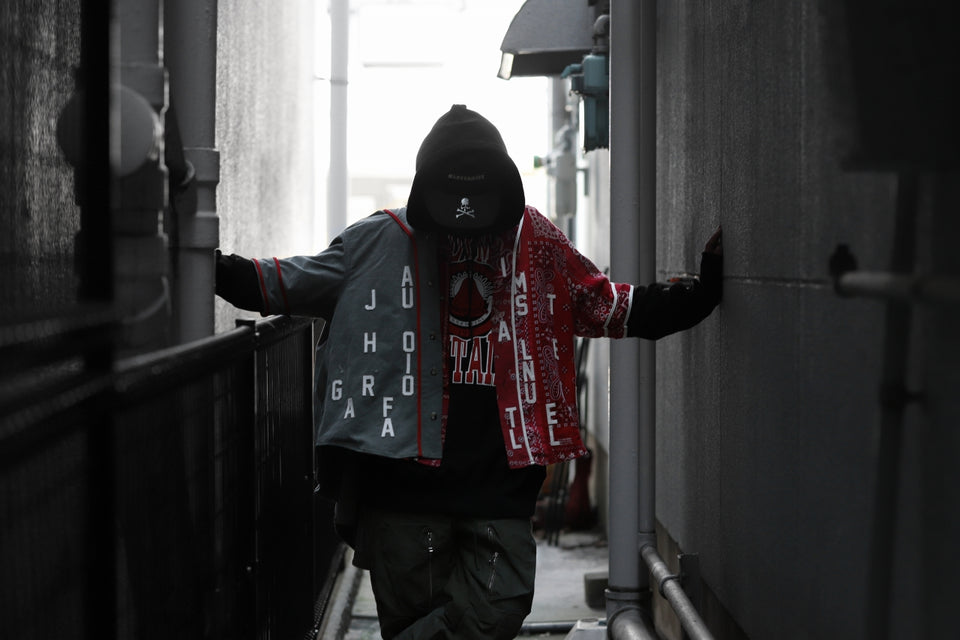 画像をギャラリービューアに読み込む, READYMADE BANDANA BASEBALL SHIRT (RED ASORT #A)