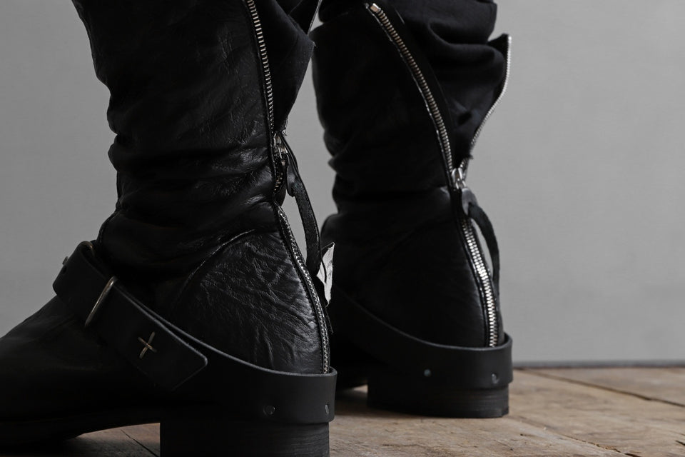 画像をギャラリービューアに読み込む, m.a+ goodyear tall buckle back zipper boots / S1C3Z/VAM (BLACK)