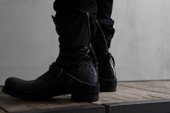 画像をギャラリービューアに読み込む, m.a+ goodyear tall buckle back zipper boots / S1C3Z/VAM (BLACK)