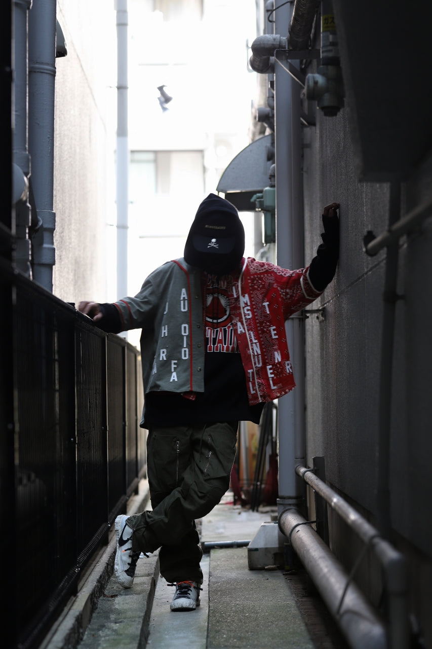 画像をギャラリービューアに読み込む, READYMADE BANDANA BASEBALL SHIRT (RED ASORT #A)