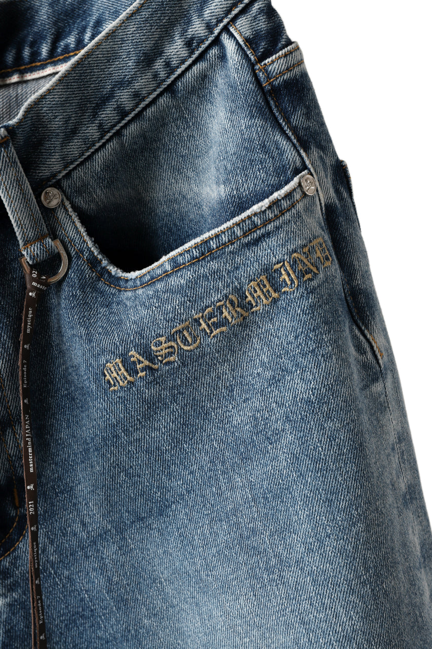 画像をギャラリービューアに読み込む, mastermind JAPAN SLIM TAPERED PANTS / 2WAY STRETCH DENIM (INDIGO)
