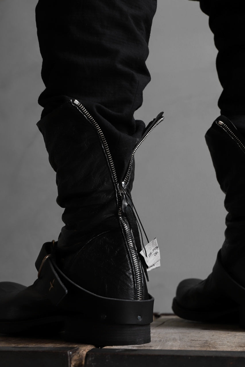 画像をギャラリービューアに読み込む, m.a+ goodyear tall buckle back zipper boots / S1C3Z/VAM (BLACK)