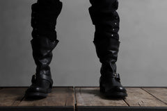 画像をギャラリービューアに読み込む, m.a+ goodyear tall buckle back zipper boots / S1C3Z/CU1,5 (BLACK)