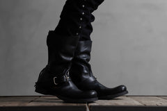 画像をギャラリービューアに読み込む, m.a+ goodyear tall buckle back zipper boots / S1C3Z/CU1,5 (BLACK)