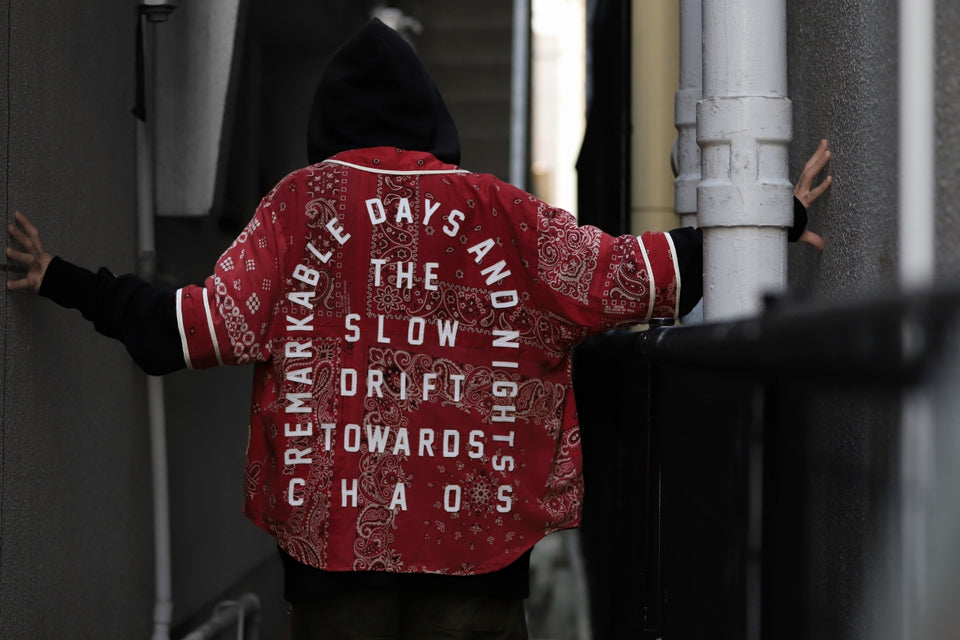 画像をギャラリービューアに読み込む, READYMADE BANDANA BASEBALL SHIRT (RED ASORT #A)