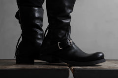 画像をギャラリービューアに読み込む, m.a+ goodyear tall buckle back zipper boots / S1C3Z/CU1,5 (BLACK)