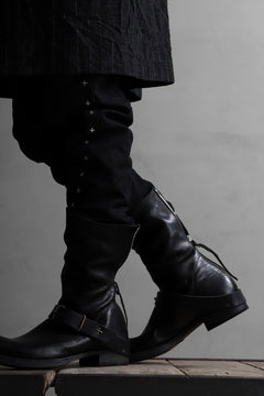 画像をギャラリービューアに読み込む, m.a+ goodyear tall buckle back zipper boots / S1C3Z/CU1,5 (BLACK)