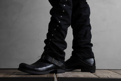 画像をギャラリービューアに読み込む, m.a+ goodyear tall buckle back zipper boots / S1C3Z/CU1,5 (BLACK)